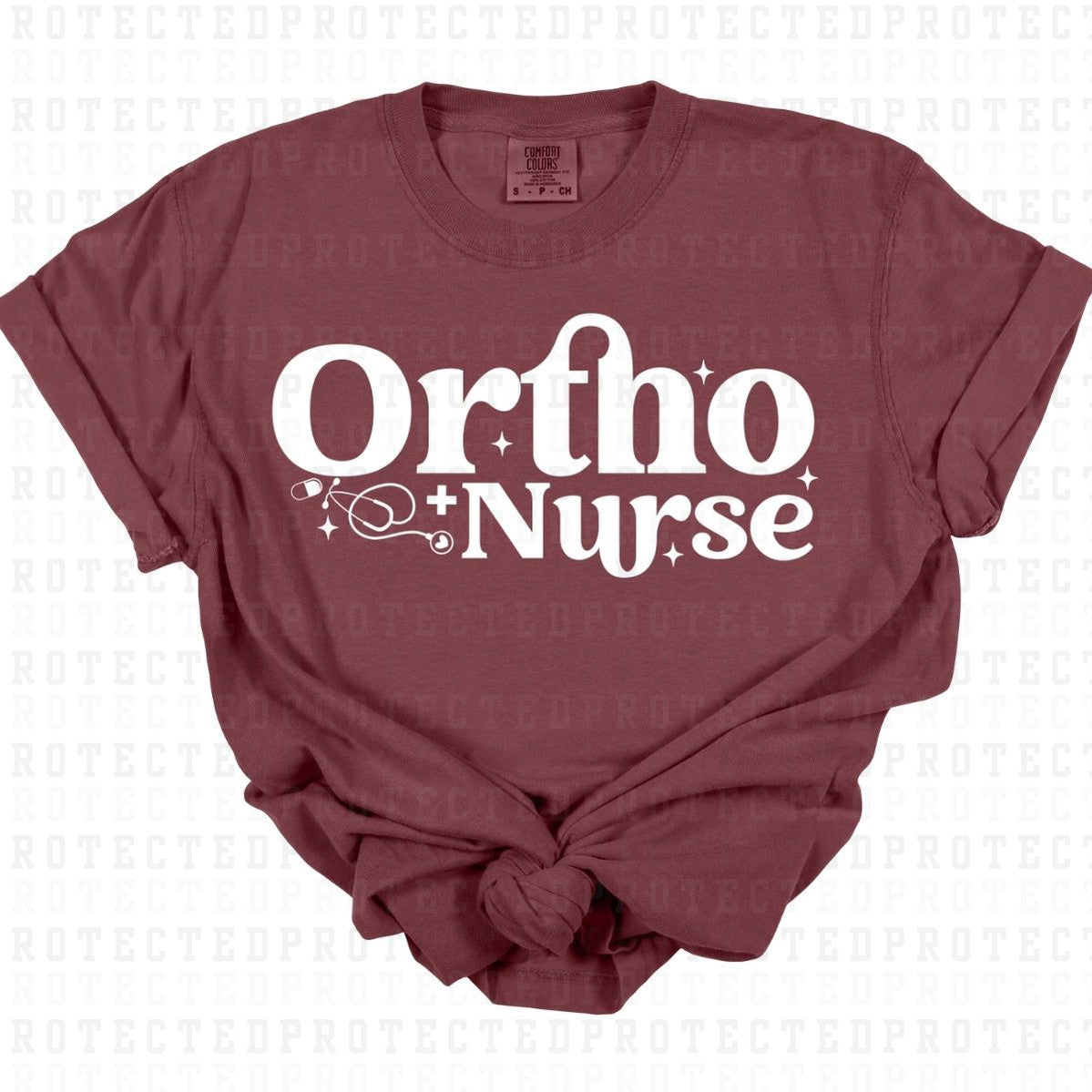 ORTHO NURSE *WHITE TEXT - SINGLE COLOR* - DTF TRANSFER