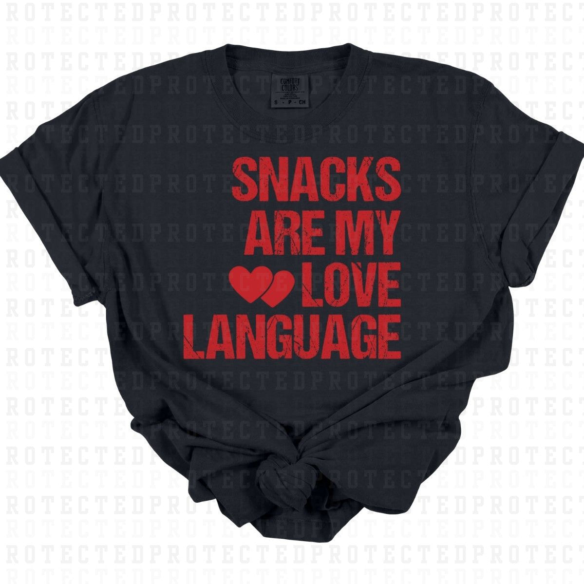 SNACKS ARE MY LOVE LANGUAGE *SINGLE COLOR* - DTF TRANSFER