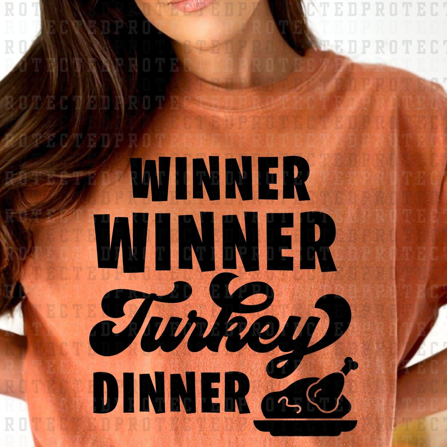 WINNER WINNER TURKEY DINNER *SINGLE COLOR* - DTF TRANSFER