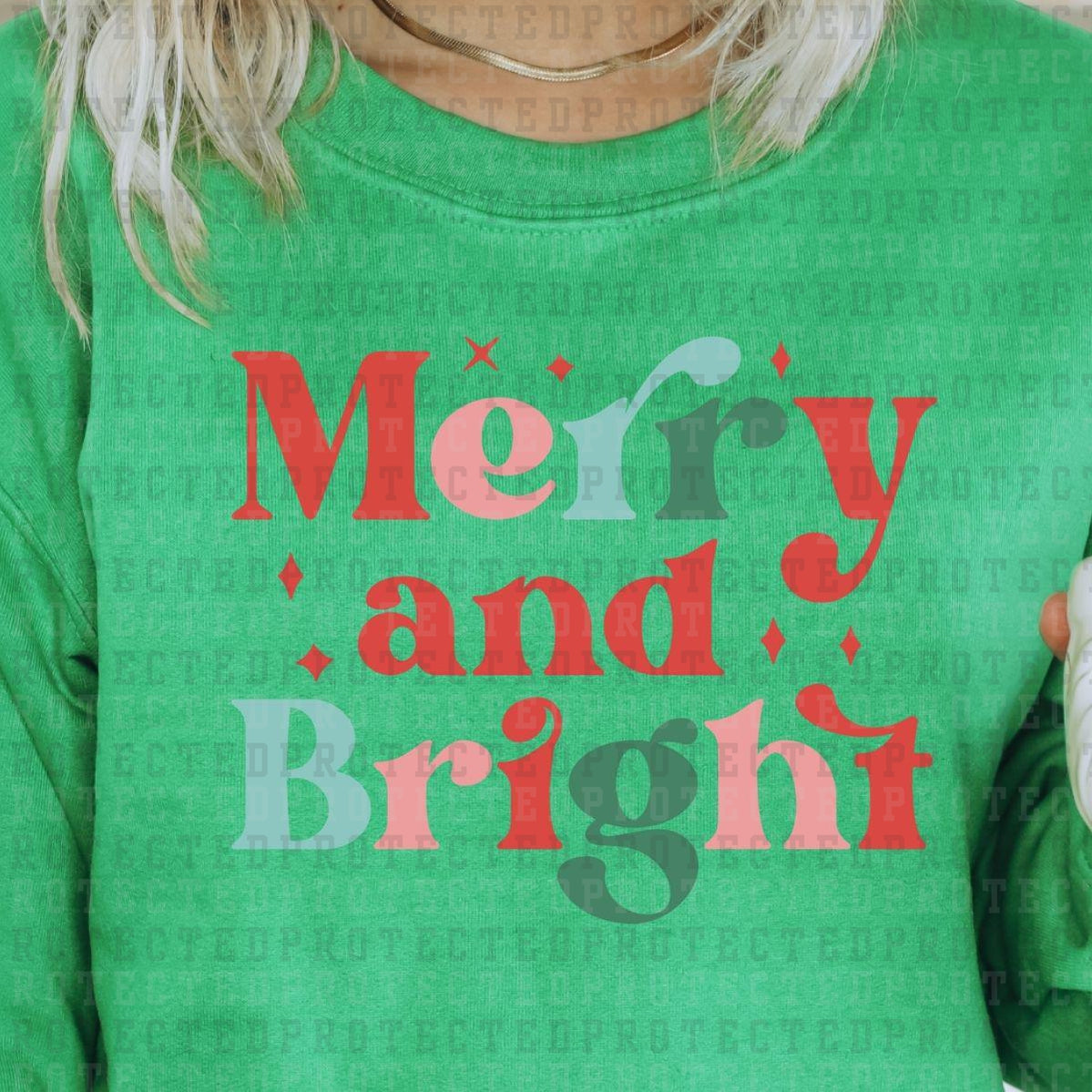 MERRY AND BRIGHT - DTF TRANSFER