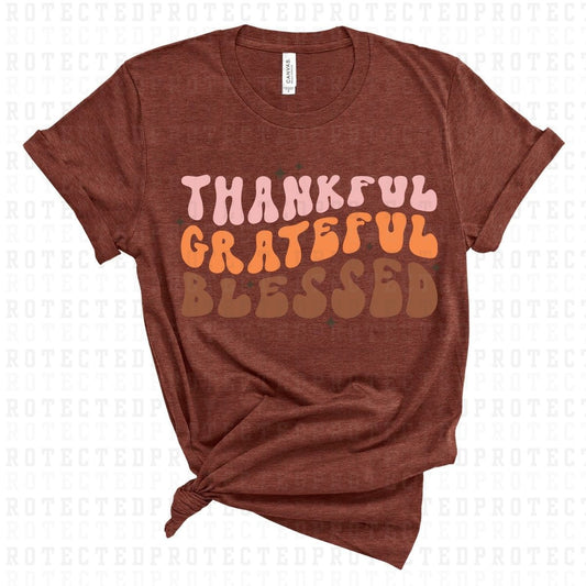 THANKFUL GRATEFUL BLESSED - DTF TRANSFER