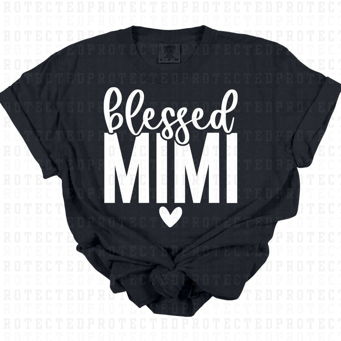 BLESSED MIMI *WHITE - SINGLE COLOR* - DTF TRANSFER