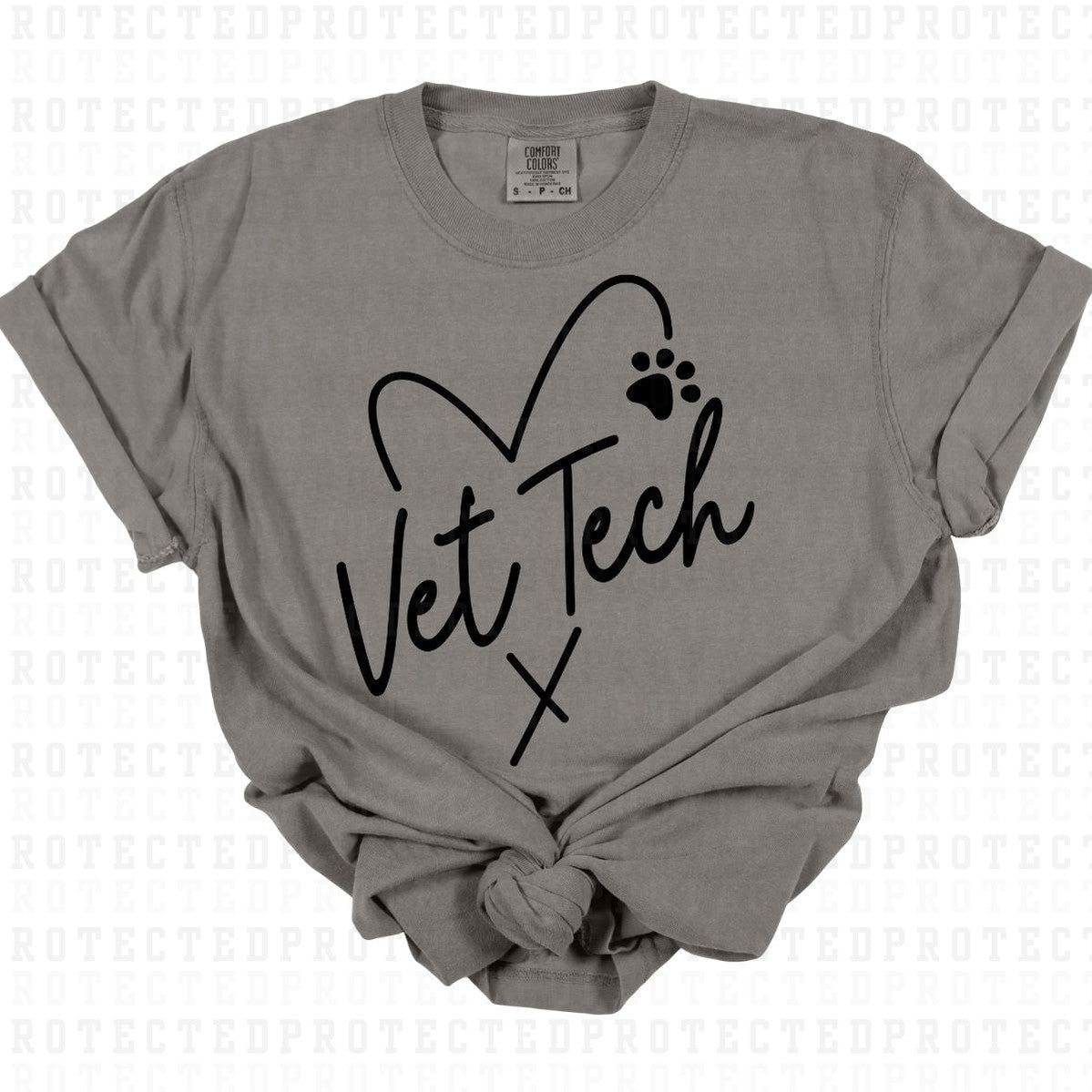 VET TECH *BLACK TEXT - SINGLE COLOR* - DTF TRANSFER