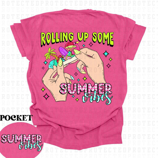 SUMMER VIBES (POCKET/BACK) - DTF TRANSFER