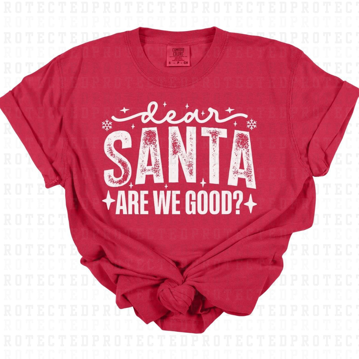 DEAR SANTA *SINGLE COLOR* - DTF TRANSFER