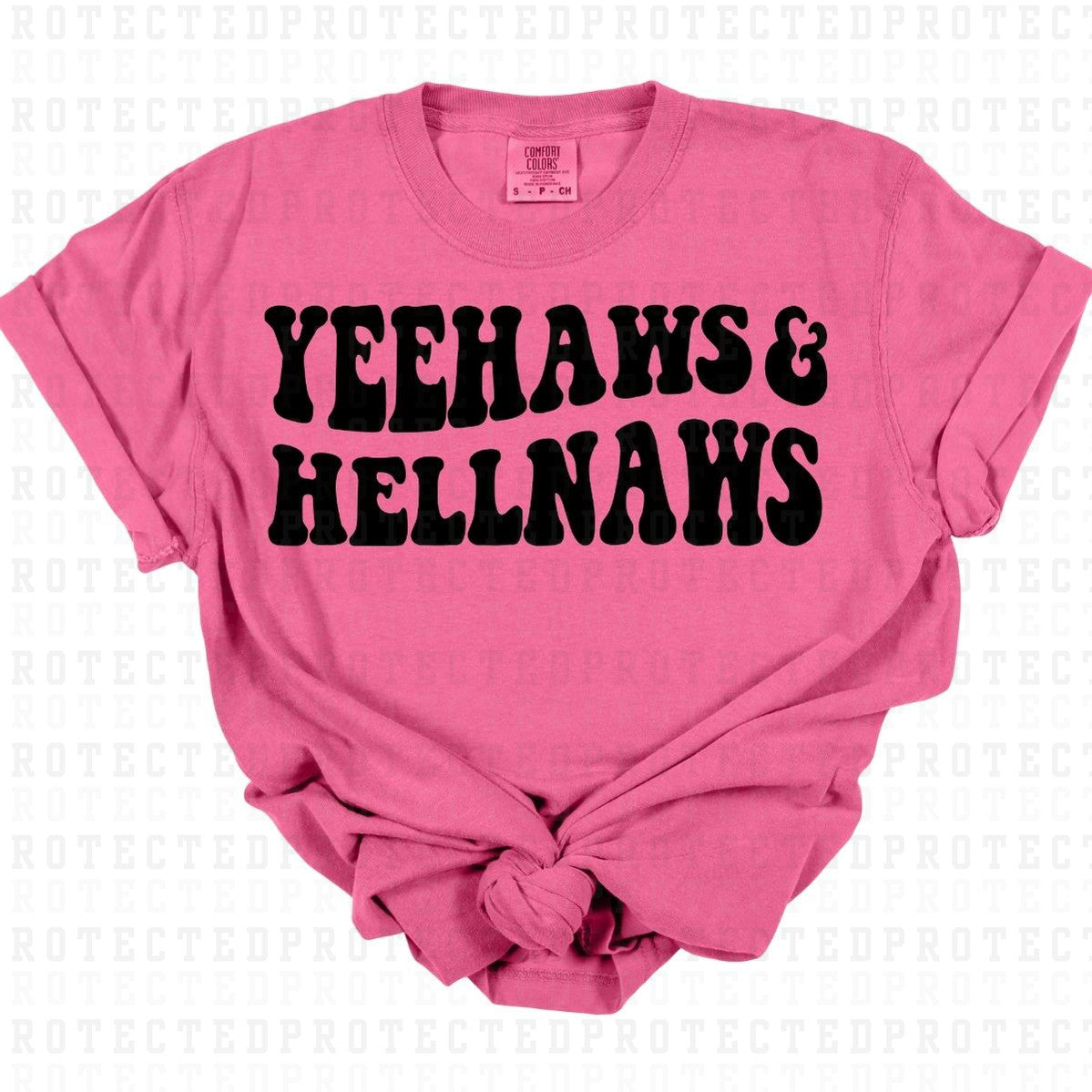 YEEHAWS AND HELLNAWS *SINGLE COLOR* - DTF TRANSFER