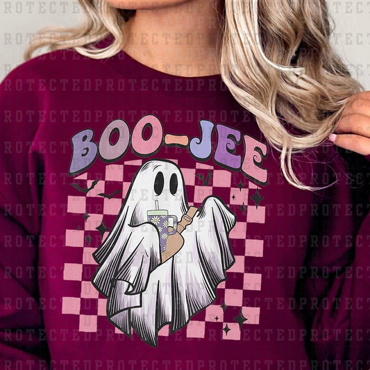 BOO-JEE *GHOST WITH TUMBLER & CROSSBODY* - DTF TRANSFER