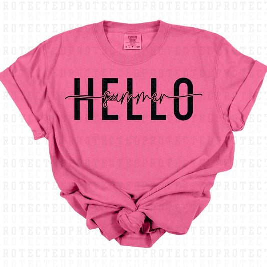 HELLO SUMMER *SINGLE COLOR* - DTF TRANSFER