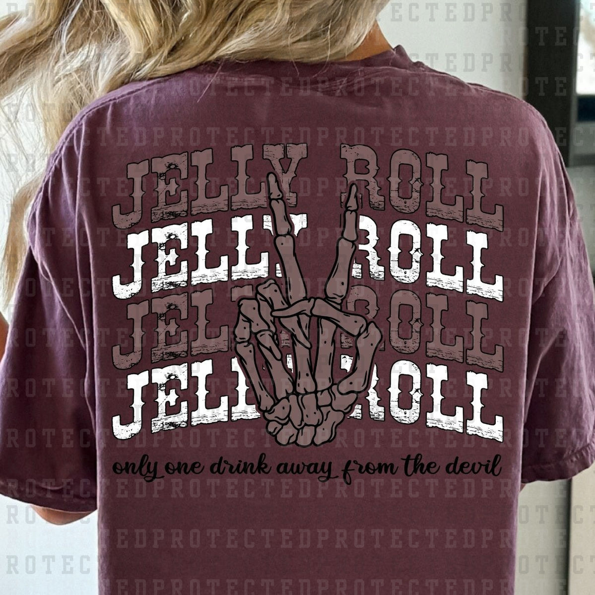 JELLY ROLL ONLY ONE DRINK AWAY FROM THE DEVIL - DTF TRANSFER