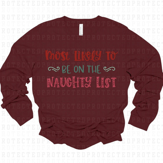 BE ON THE NAUGHTY LIST - DTF TRANSFER