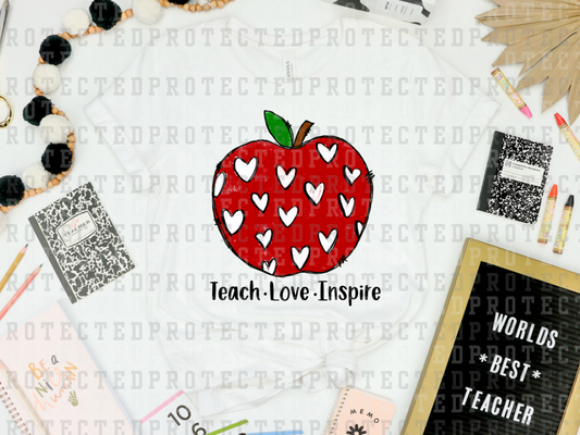 TEACH LOVE INSPIRE - DTF TRANSFER