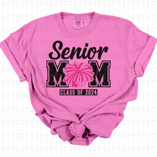 CHEER SENIOR MOM *W/GRUNGE* - DTF TRANSFER