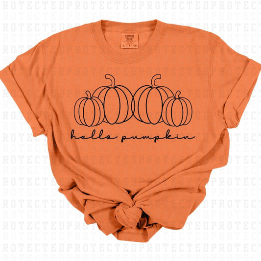 HELLO PUMPKIN *SINGLE COLOR* - DTF TRANSFER