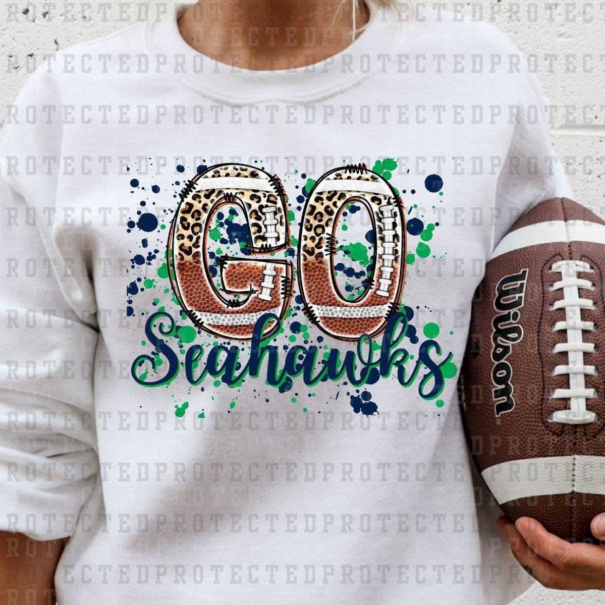 GO SEAHAWKS PAINT SPLATTER - DTF TRANSFER