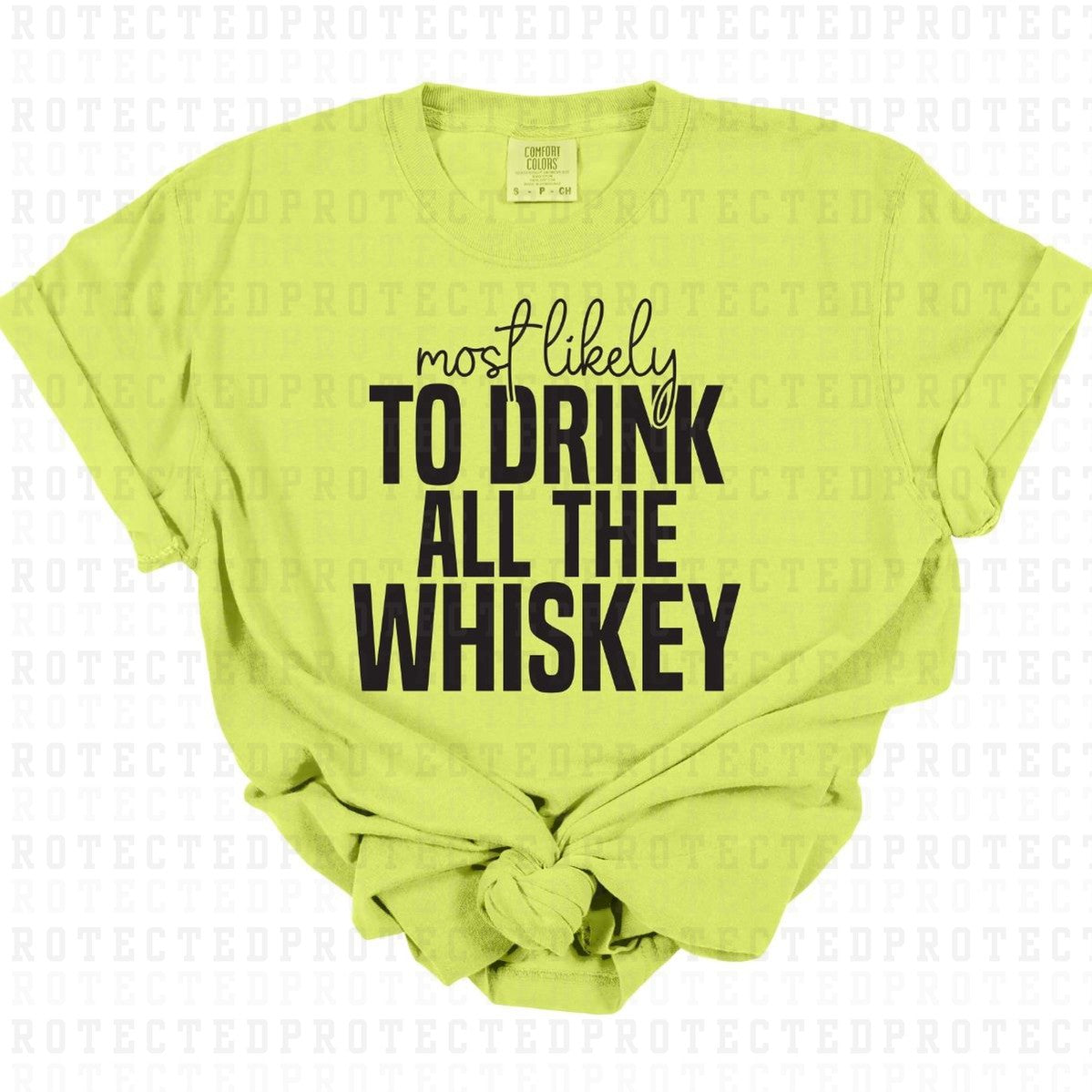 DRINK ALL THE WHISKEY *SINGLE COLOR* - DTF TRANSFER