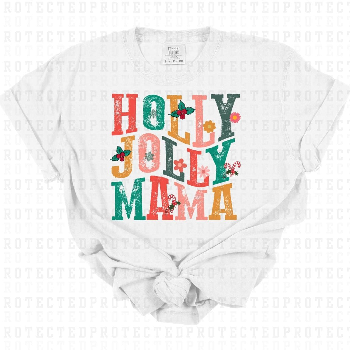 HOLLY JOLLY MAMA - DTF TRANSFER