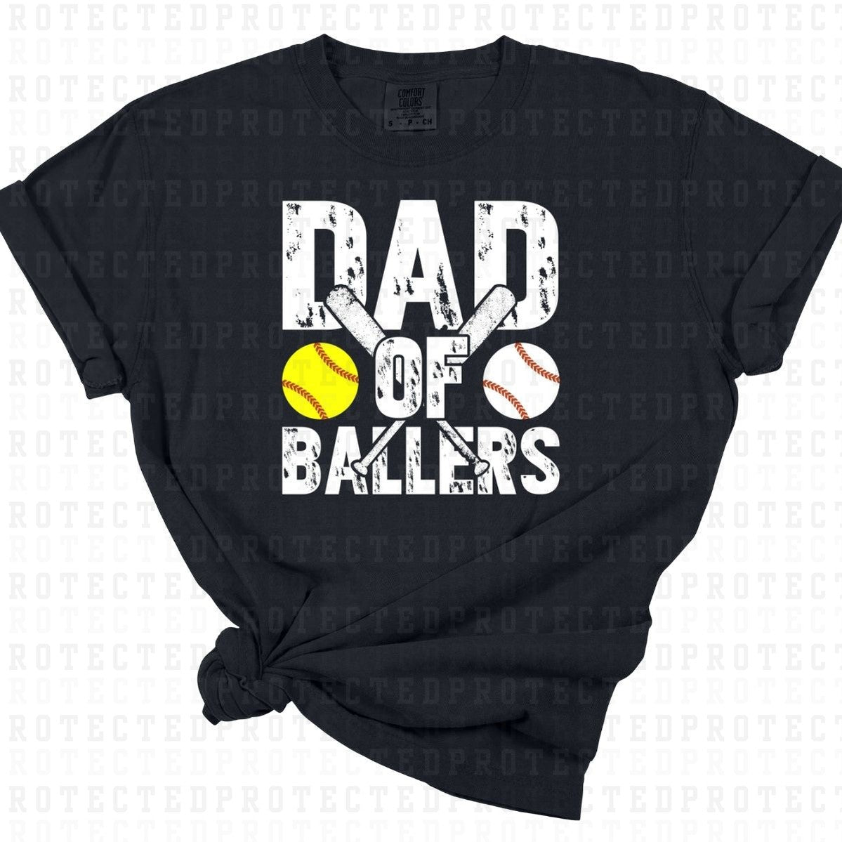 DAD OF BALLERS *CRISSCROSS BATS* - DTF TRANSFER