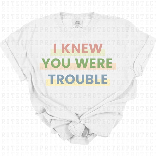 I KNEW YOU WERE TROUBLE *TSWIFT* - DTF TRANSFER