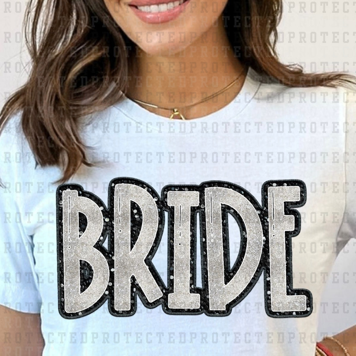 BRIDE *FAUX SEQUIN* - DTF TRANSFER