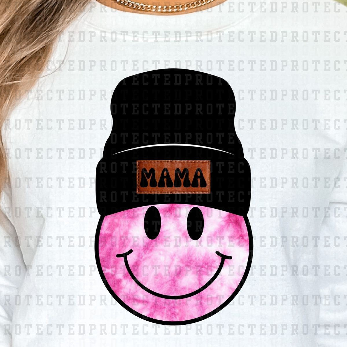 MAMA BEANIE SMILEY TIE DYE *9* - DTF TRANSFER