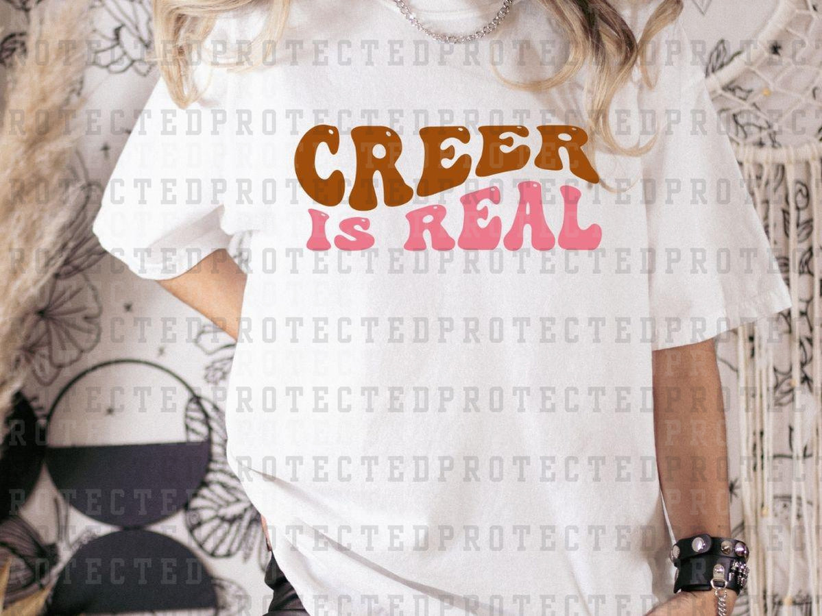 CREER IS REAL - TAN/PINK - DTF TRANSFER