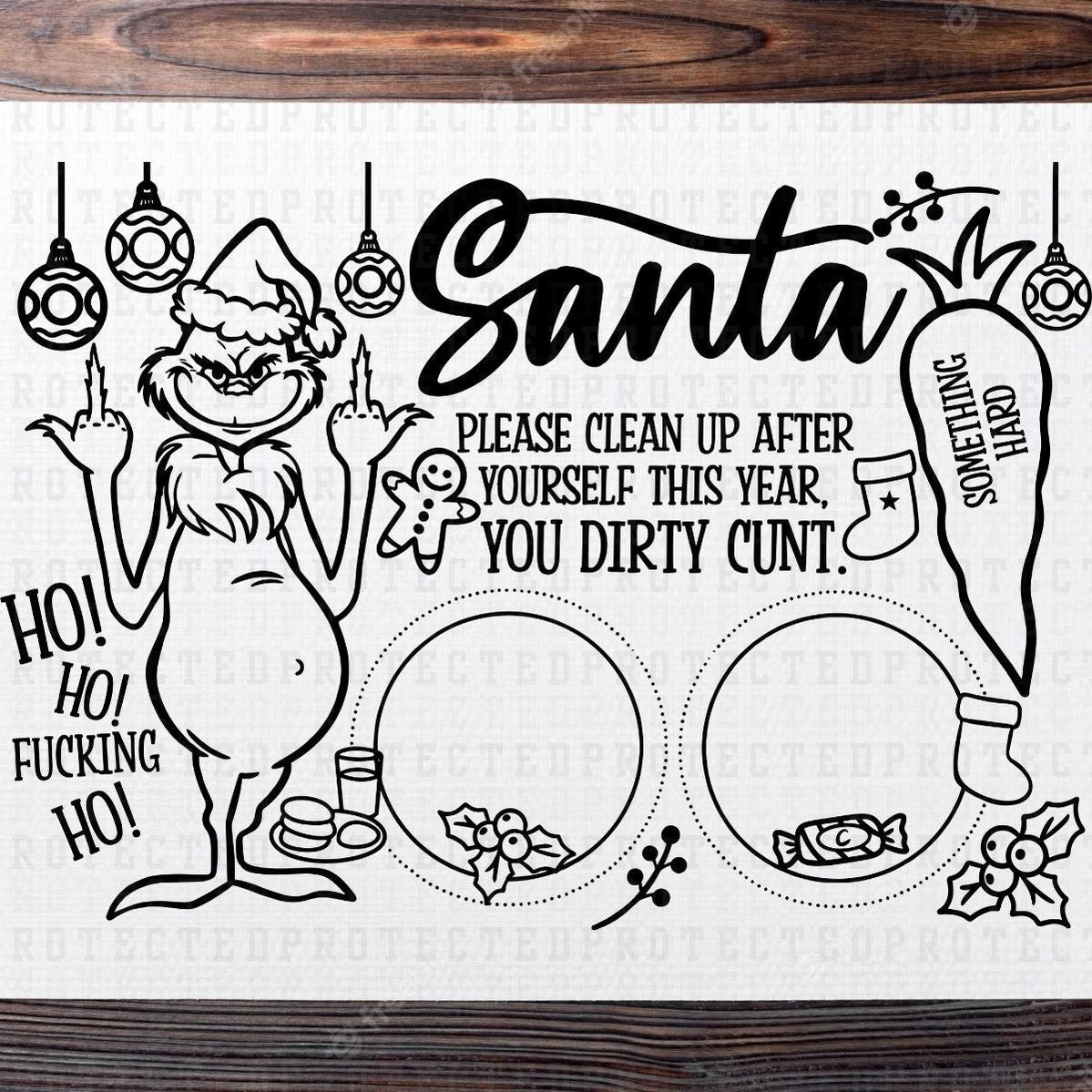 ADULT CHRISTMAS TRAY - *SINGLE COLOR* - DTF TRANSFER