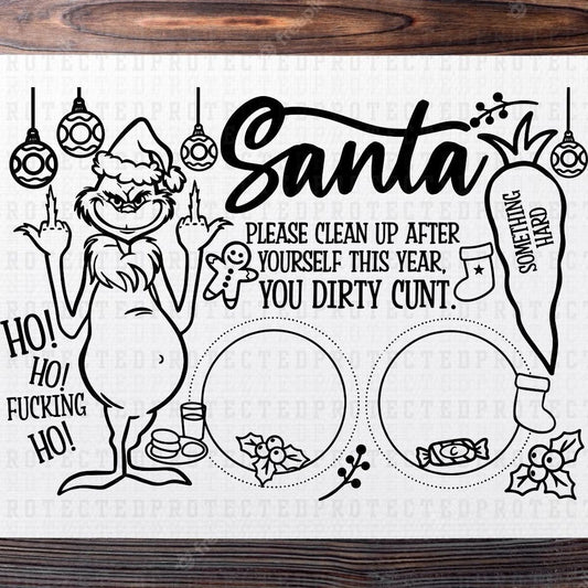 ADULT CHRISTMAS TRAY - *SINGLE COLOR* - DTF TRANSFER