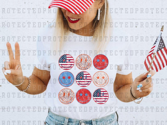 PATRIOTIC SMILIES - DTF TRANSFER