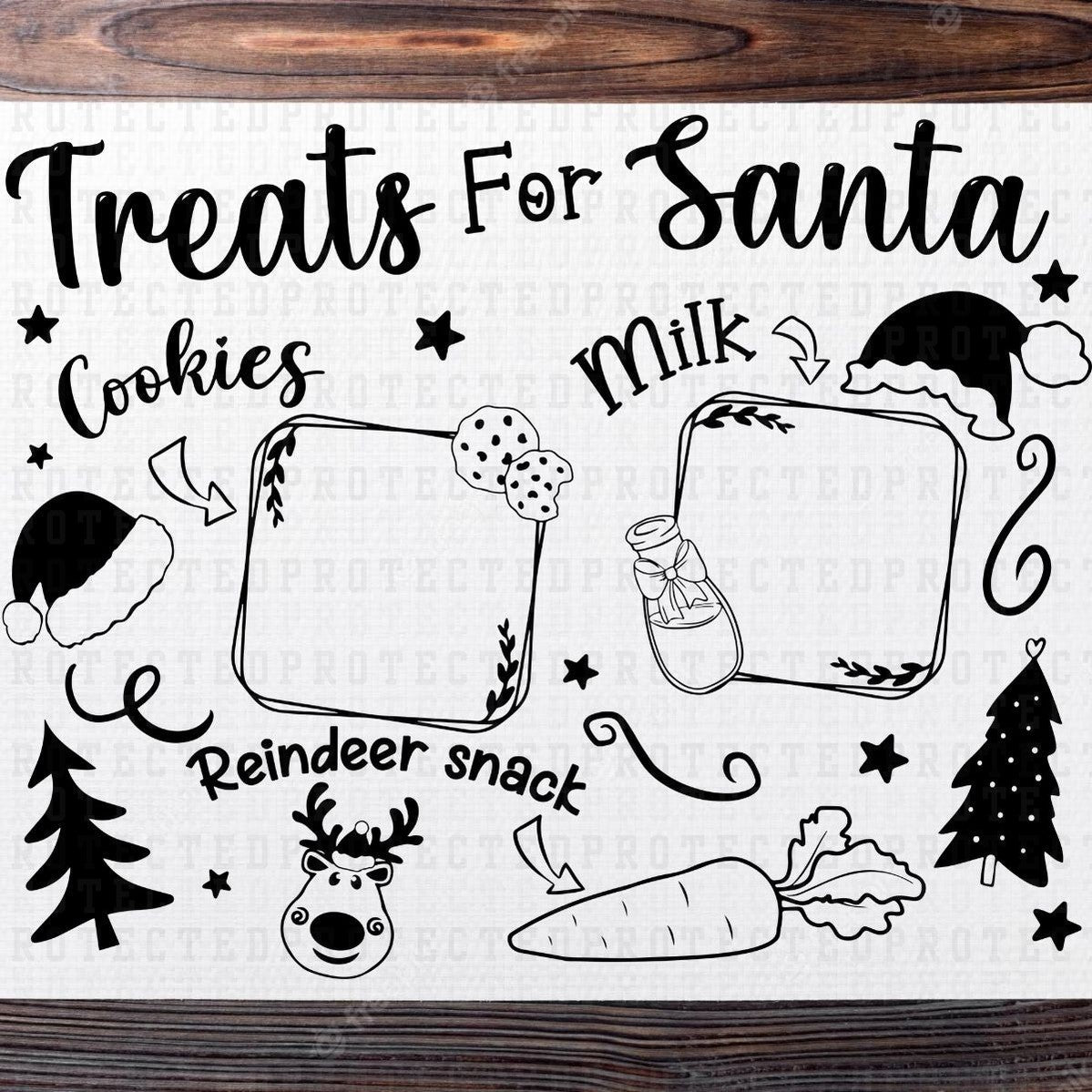 TREATS FOR SANTA *SINGLE COLOR* - DTF TRANSFER