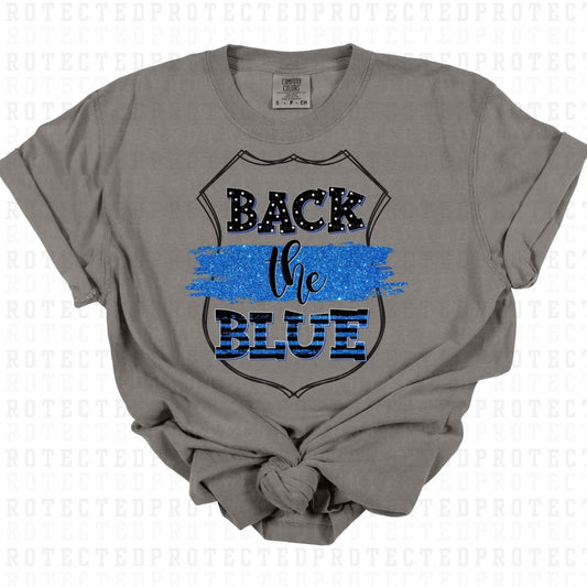 BACK THE BLUE *FAUX SEQUIN* - DTF TRANSFER