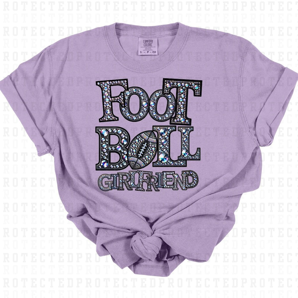 FOOTBALL GIRLFRIEND *FAUX RHINESTONES* - DTF TRANSFER