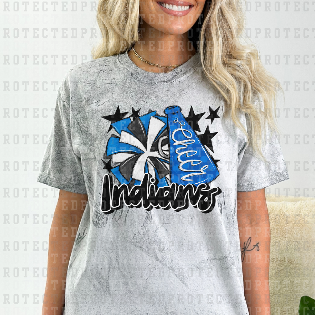 INDIANS *BLUE* - DTF TRANSFER