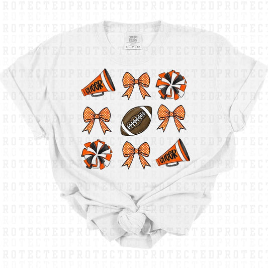 COQUETTE FOOTBALL & CHEER *ORANGE* - DTF TRANSFER