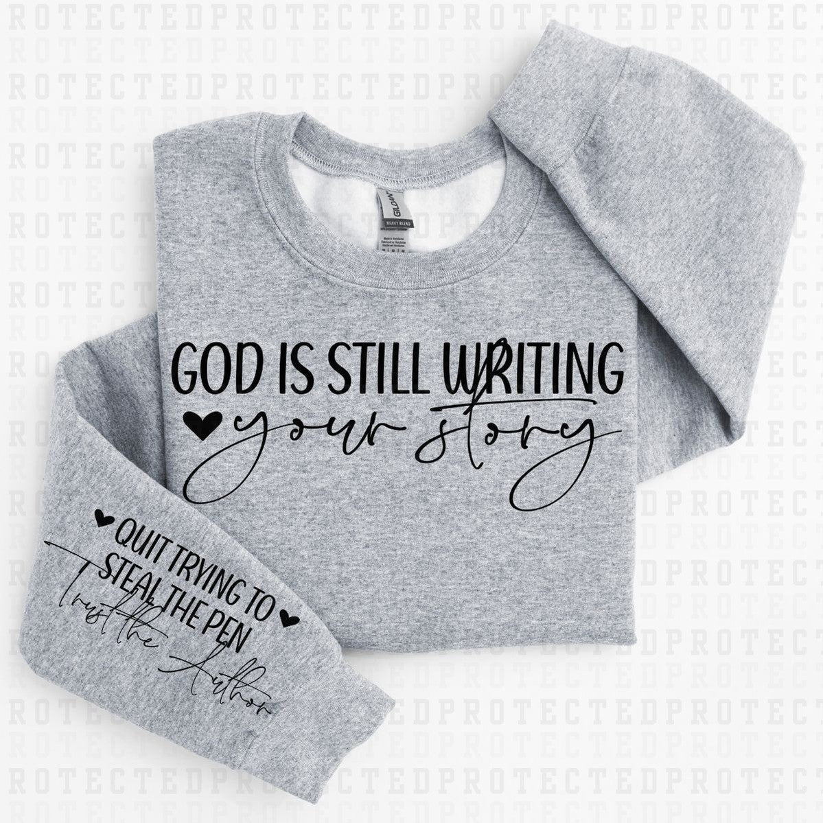 GOD IS *SLEEVE COMES IN 6"* (SINGLE COLOR/FULL FRONT+1 SLEEVE) - DTF TRANSFER