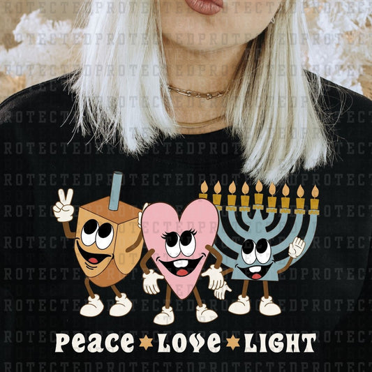 PEACE LOVE LIGHT - DTF TRANSFER
