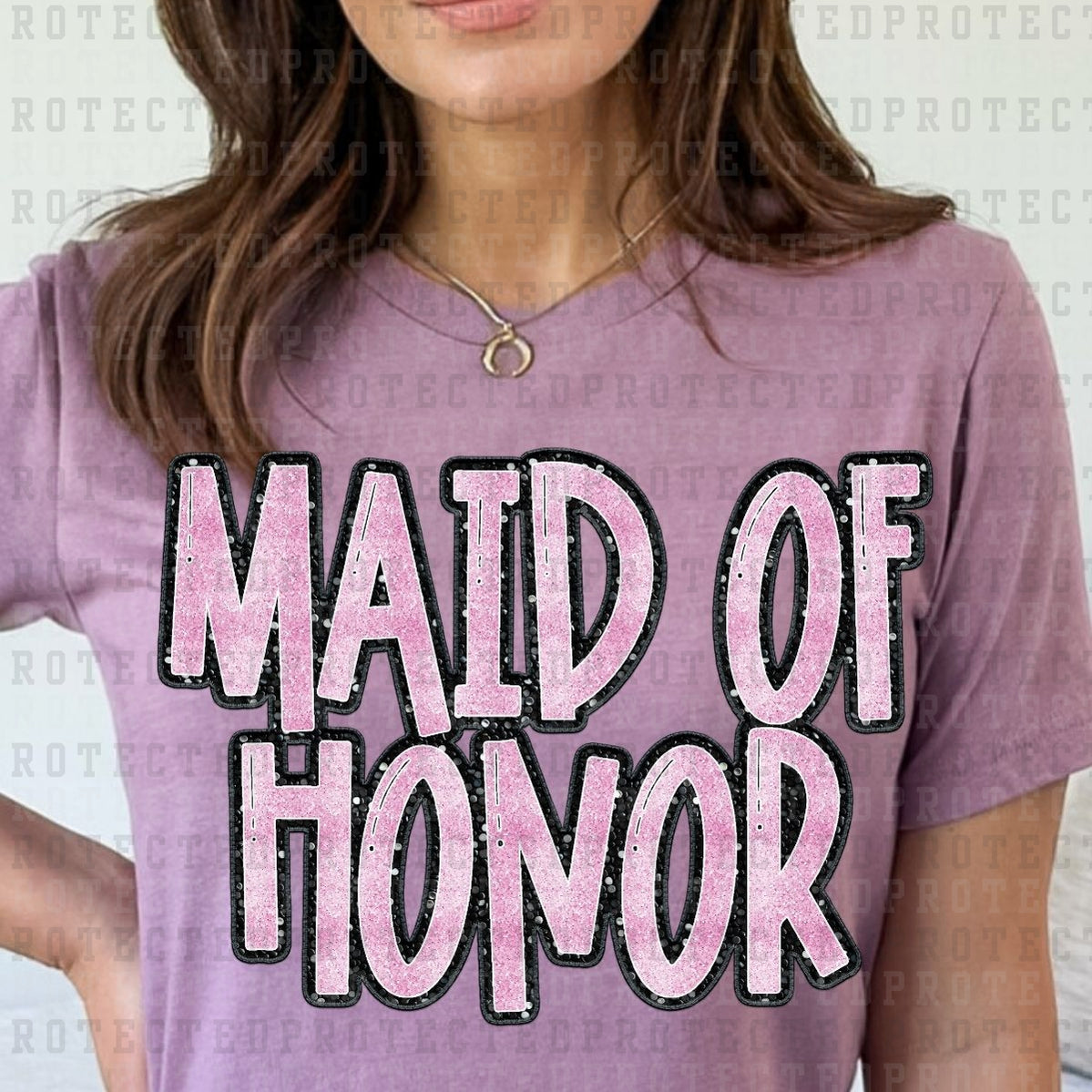 MAID OF HONOR *FAUX SEQUIN* - DTF TRANSFER