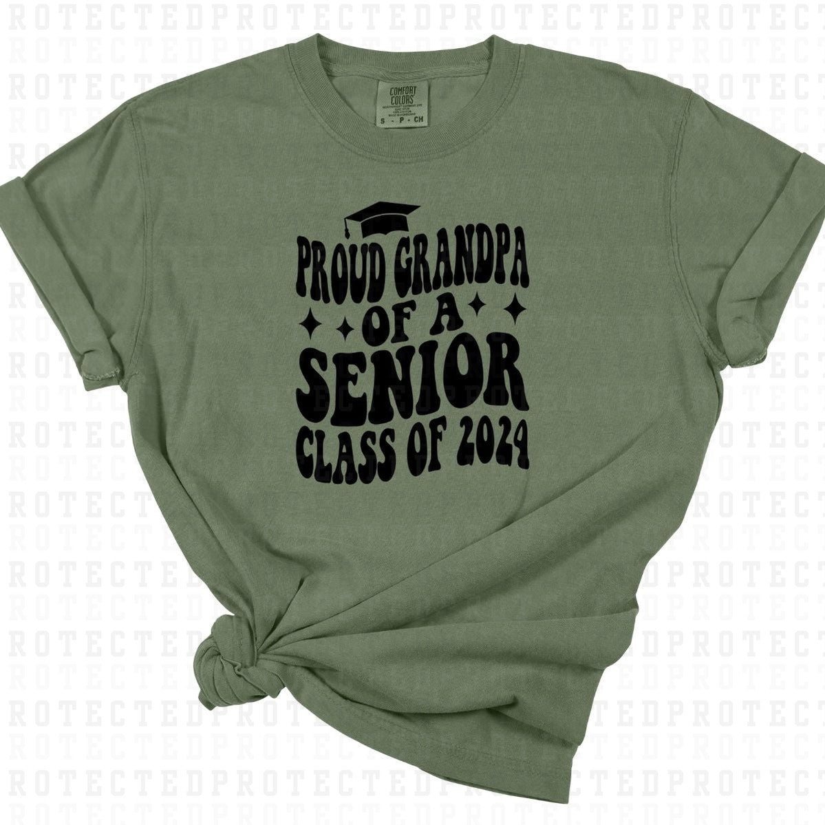 PROUD GRANDPA OF A SENIOR CLASS OF 2024 *SINGLE COLOR* - DTF TRANSFER