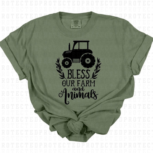 BLESS OUR FARM AND ANIMALS *SINGLE COLOR* - DTF TRANSFER