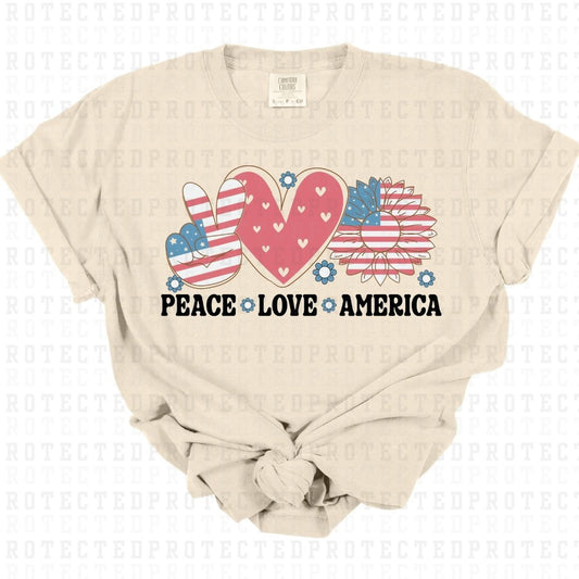 PEACE LOVE AMERICA - DTF TRANSFER