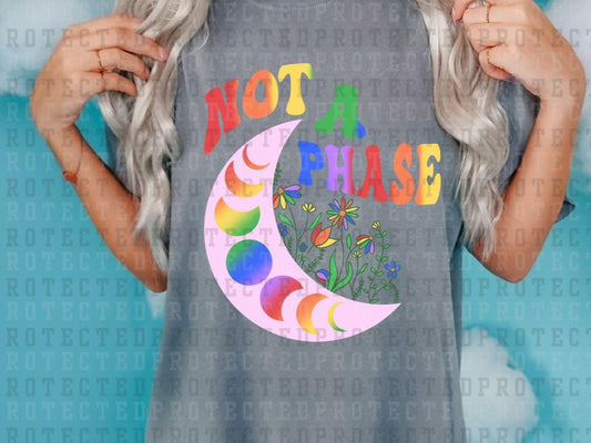 NO A PHASE - PINK RAINBOW MOON PHASES - DTF TRANSFER