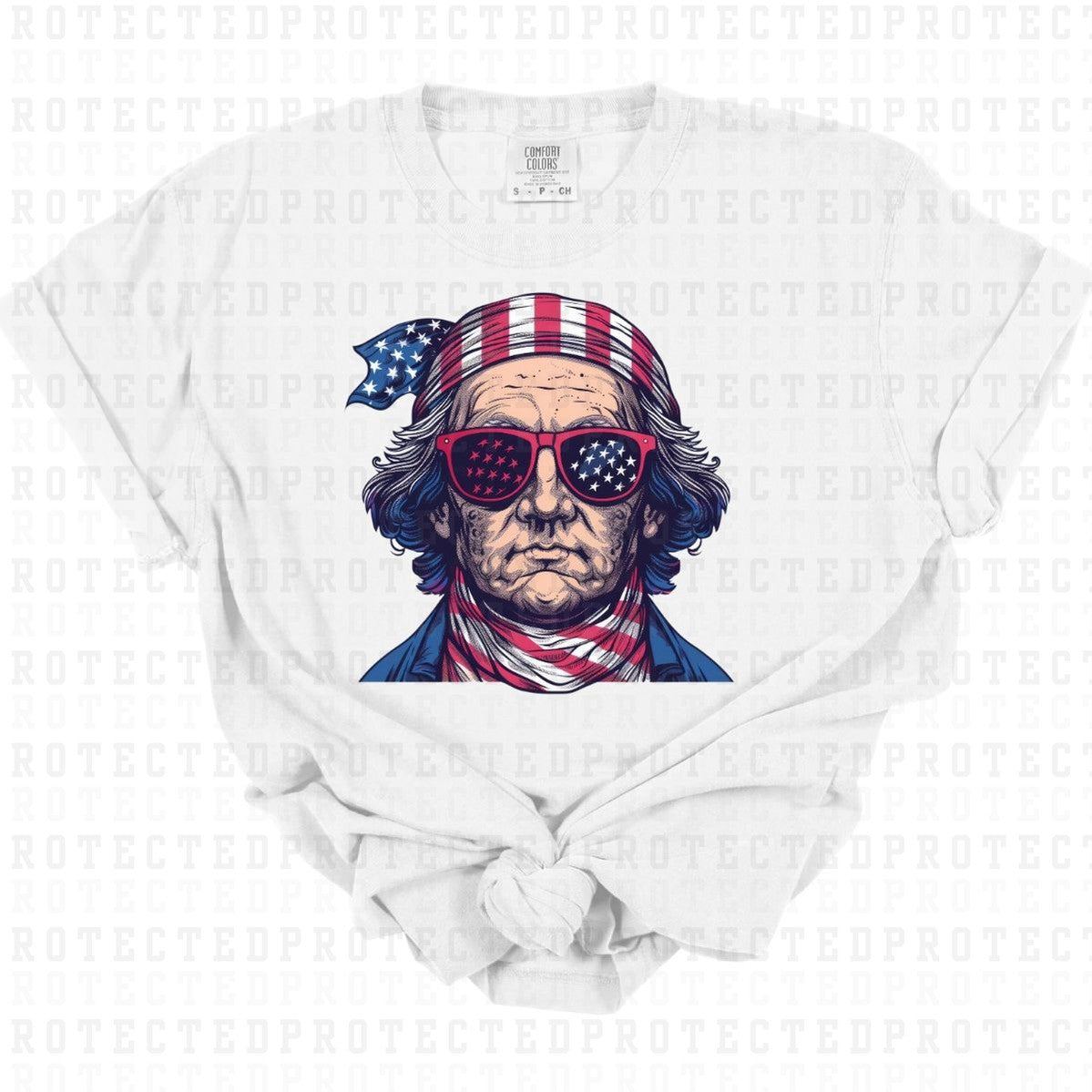 PATRIOTIC GEORGE WASHINGTON - DTF TRANSFER