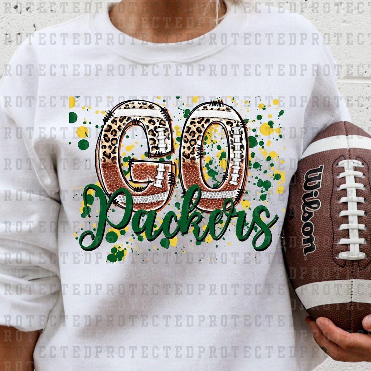 GO PACKERS PAINT SPLATTER - DTF TRANSFER