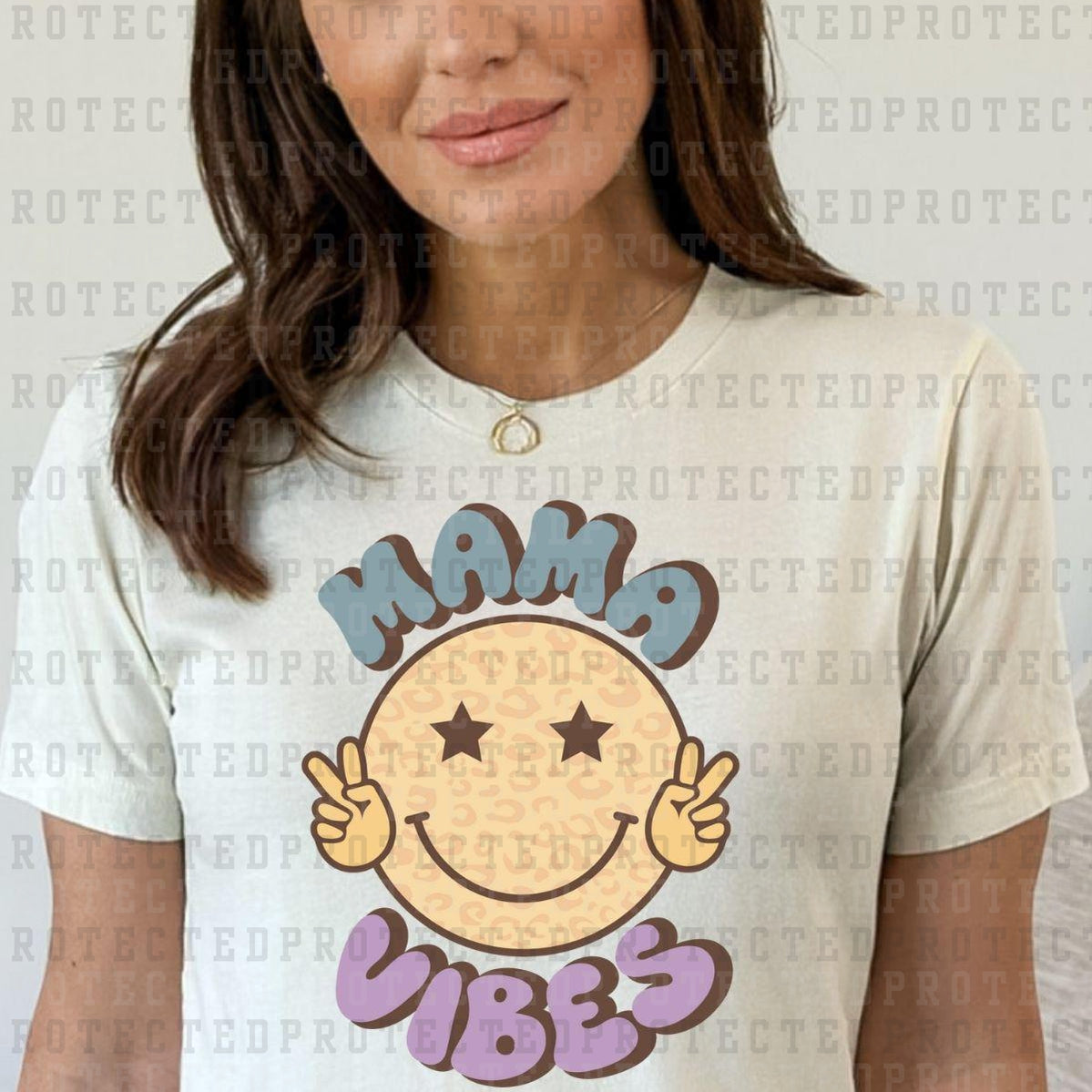 MAMA VIBES SMILEY - DTF TRANSFER