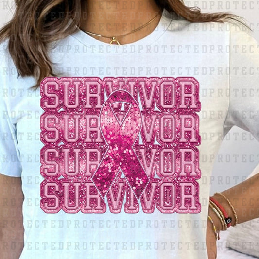 SURVIVOR *FAUX SEQUIN* - DTF TRANSFER