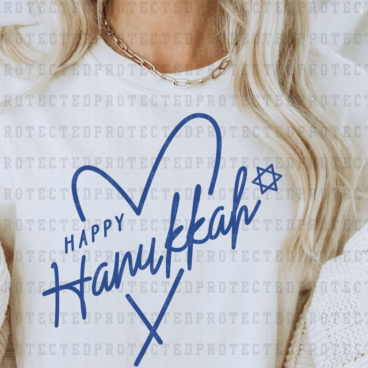 HAPPY HANUKKAH *SINGLE COLOR* - DTF TRANSFER