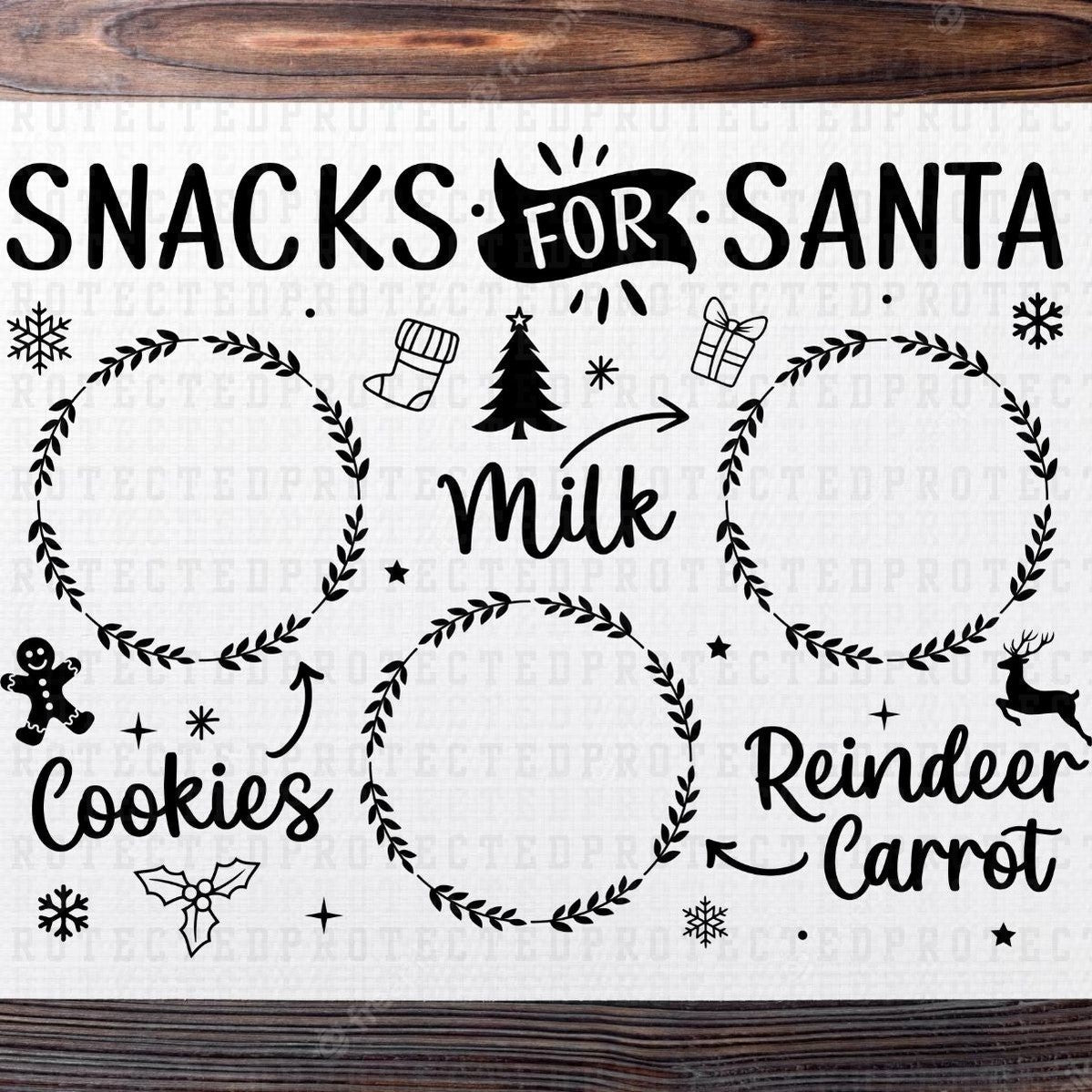 SNACKS FOR SANTA *SINGLE COLOR* - DTF TRANSFER