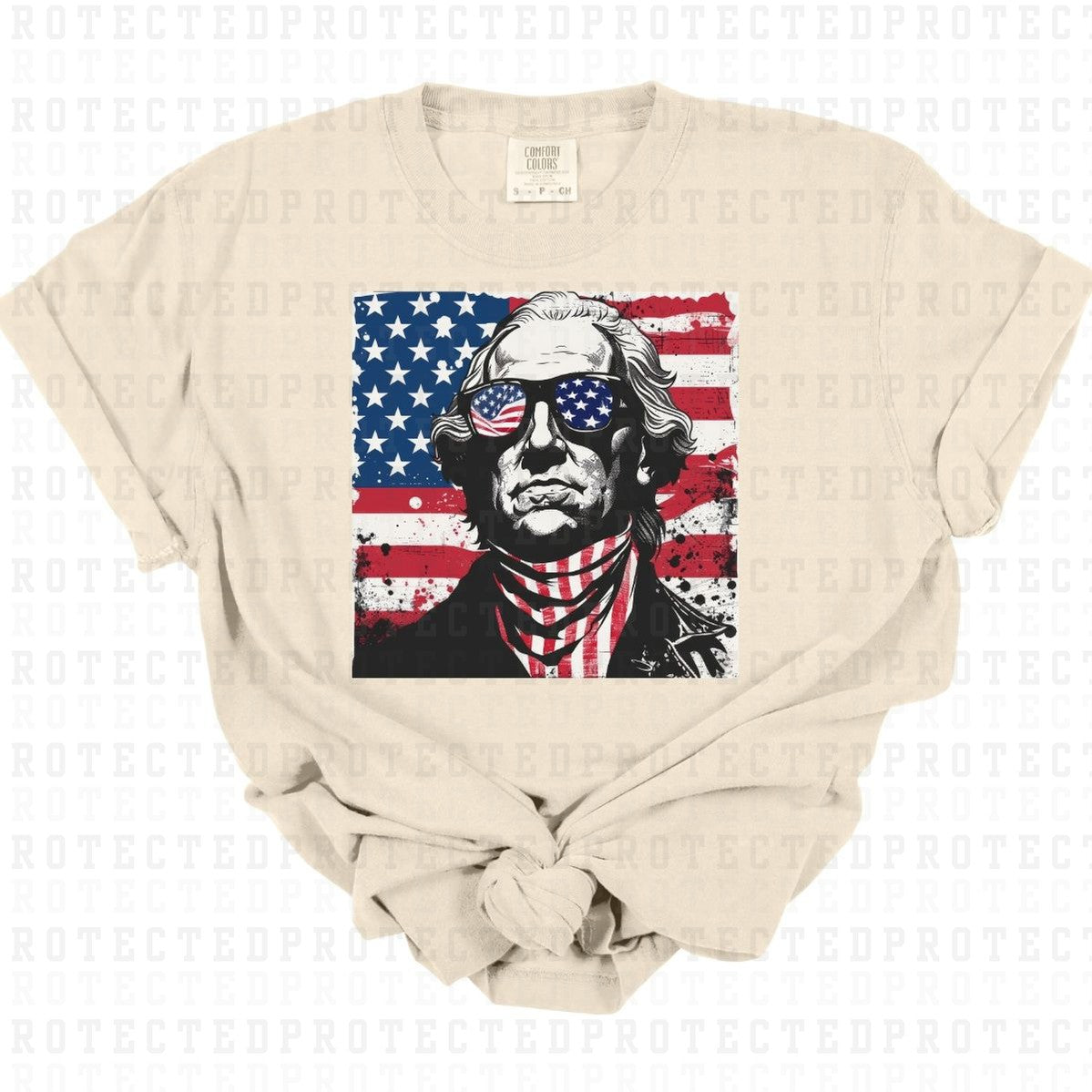 PATRIOTIC GEORGE WASHINGTON - DTF TRANSFER