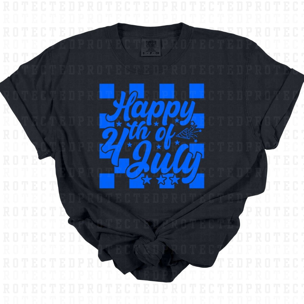 HAPPY 4TH OF JULY *SINGLE COLOR* - DTF TRANSFER