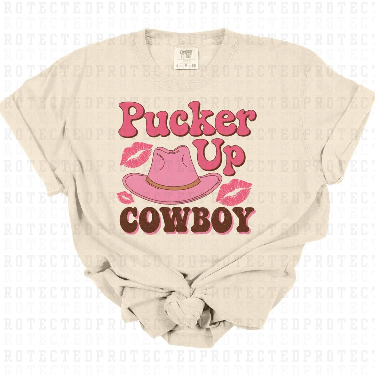 PUCKER UP COWBOY - DTF TRANSFER