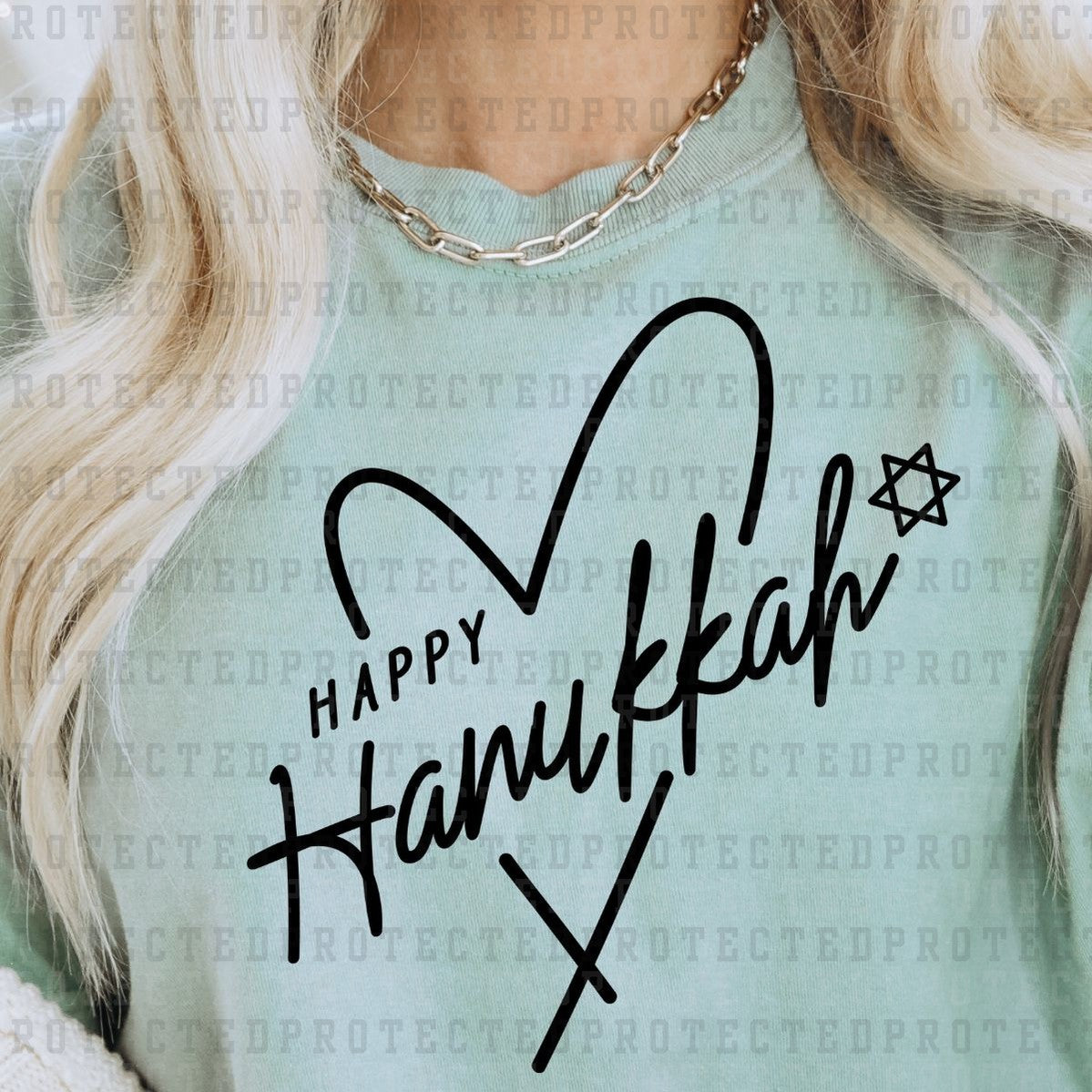 HAPPY HANUKKAH *SINGLE COLOR* - DTF TRANSFER